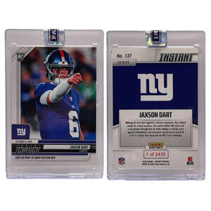 2025 Panini Instant NFL #137 Jaxson Dart  QB New York Giants Rookie Card (RC)